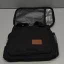 Femuar Reusable Lunch Box for Men/Women - Insulated Lunch Bag Leakproof Lunchbox for Work Office Picnic Beach - Freezable Lunch Cooler Bag with Adjustable Shoulder Strap - Black (Medium Size)