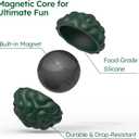Magnetic Sensory Fidget Balls (8PCS), Weighted Magnet Balls Fidget Toys for Teens Adult ADHD Autism Anxiety, Quiet Stress Relief Office Desk Gadgets, Hand Therapy Sensory Toy Items Gift (Green)