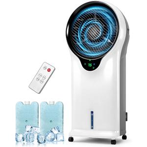 3-in-1 Evaporative Air Cooler, 35’’ Protable Swamp Cooler Indoor with 3 Modes&3 Speeds, 5.5L Water Tank Cold Air Cooler, Air Cooler for Room, Office with Oscillation, 2 Ice Packs
