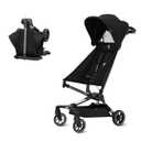 QPlay Travel Stroller for Baby & Toddlers Ages 6 Months to 4 Year Old 9.48lbs Lightweight & Ultra-Compact Umbrella Stroller with One-Hand Fold, Airplane Carry-on Size, Reclining Seat (Black)