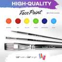 Face Paint Kit for Kids 30 Vibrant Washable Colors, Non-Toxic & Stain-Free, Paints 60+ Faces, Includes Glitter, Brushes & Stencils Perfect for Birthdays, Halloween & Parties