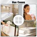 20 Pcs Hair Catcher Shower Drains Mesh Stickers Disposable Shower Drain Cover 4" X 4" Disposable Hair Drain Stickers Mesh Cover Floor Drains Sticker for Human & Pet Hairs