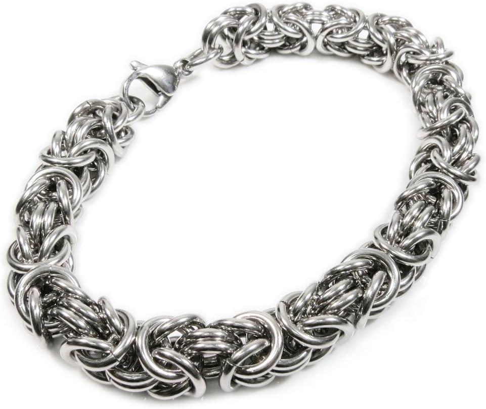 Stainless Steel Round Byzantine Chain Bracelet 8mm Stainless Steel Round Byzantine Chain Bracelet 8mm
