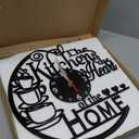 Kitchen Clock Coffee Vinyl Record Wall Clock Design Wall Clock Coffee Bar Decor Gifts for Kitchen and Room Decoration