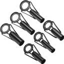 PATIKIL Fishing Rod Tip Repair Kit Stainless Steel Pole Ring Guide Replacement for Saltwater Freshwater Fishing (6-10mm, Black)