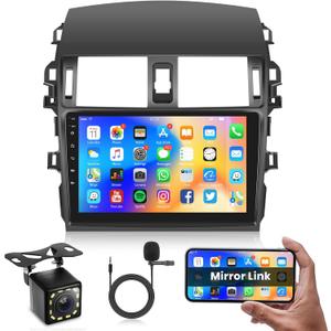 Android 13 Car Stereo Radio for Toyota Corolla 2009 2010 2011 2012 2013, Rimoody 9 Inch Touch Screen GPS Navigation WiFi Mirror Link Bluetooth FM/RDS EQ + Backup Camera