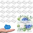 Yalikop Acrylic Place Card Holders 1.2 Inch Name Card Holder Stands Clear Table Number Stands Wedding Sign Holders Display Stand for Table Wedding Photos Office Menu Meeting(100 Pieces)