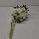 Wedding Bridal Bouquet Bridesmaid Bouquet Artificial Wedding Bouquet White Rose, Church, Home Decor Gift