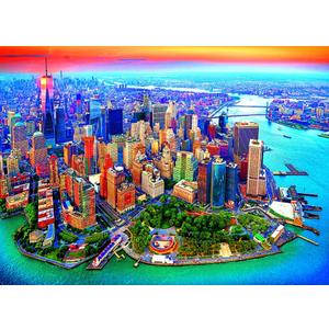 RoseArt - Kodak Premium - Ariel View of Manhattan New York City - 1500 Piece Jigsaw Puzzle for Adults