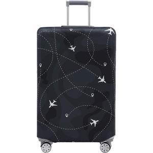 Travelkin Luggage Covers For Suitcase Tsa Approved,Suitcase Cover Protector Fit 18-32 Inch Luggage (XL for 29-32 Inch Luggage) (2-Air Line BLACK)