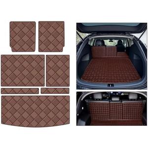 Cargo Mat Compatible with Chevy Tahoe/GMC Yukon 2021-2025 7-Seat Trunk Mat + 2ND&3RD Row Rear Backrest Mat Accessories, All Weather Premium Leather Car Trunk Liner Cover Protector