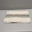 Placemats Set of 6 for Dining Table, Woven Cloth Place Mats for Kitchen Tabletop Dcor, Handcrafted Machine Washable Cotton Table mats 13 x 19 Inch, Green and Beige