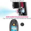 Wireless Straightener Comb with Spray Mist - 3 in 1 Straightening Brush, 3 Temp Settings, 3000mAh Rechargeable, 50 Min Runtime, for All Hair Types