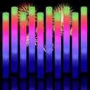 Super Z Outlet Upgraded Light up Foam Sticks, 3 Modes Colorful Flashing LED Strobe Stick for Party, Concert and Event (12)