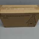 SUNNYPARK Metal Christmas Tree Collar Decoration, 23.5 Inches Diameter Indoor Outdoor Cream Tree Collar for Artificial Trees Christmas Tree Ring for Holiday Party Decoration