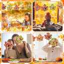 Jetec 48 Packs Thanksgiving Fall Picture Frame Craft Kits Maple Leaf Shape DIY Photo Frame with Stickers Make Your Own Picture Craft for Autumn Home Classroom Decor (Yellow)