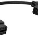 iKKEGOL Right Angle OBD II OBD2 16 Pin Splitter Extension Cable 1x Male and 2X Female Low Profile Ribbon Slim Extender Cord Adapter 60cm/2FT 24" Inch
