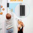 Home Security Door Reinforcement Lock - Child Proof Door Locks for Front Door Child Safety Lock High Door Locks for Kids Safety Withstand 800 lbs Top Flip Door Latch Lock for Inward Swinging Door