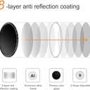 K&F CONCEPT 67mm Variable ND2-ND400 ND Lens Filter (1-9 Stops) for Camera Lens Adjustable Neutral Density Filter with Microfiber Cleaning Cloth (B-Series)