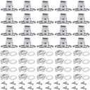 Gisafai 20 Sets Canvas Twist Lock Fasteners, Turn Button Fasteners, Eyelet and Stud Mounting Screws for Canvas Marine Fastener Turn Buttons