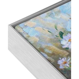 FOLKOR Canvas Floater Frame for 36x48 Modern Art Prints Paintings, DIY Metal Canvas Floating Frame with 5/6 Deep for Diamond Paintings Drawings Book Coffee Shop Classroom Artwork (Silver)