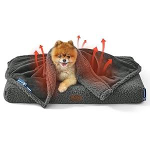 Bedsure Waterproof Dog Blankets for Small Dogs - Small Cat Blanket Washable for Couch Protection, Sherpa Fleece Puppy Blanket, Soft Plush Reversible Throw Furniture Protector, 25"X35", Pink