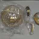 Grey Glass Globe Wall Sconces Gold Brass Base Mini Glass Ball Wall Lights for Bedside(Grey)