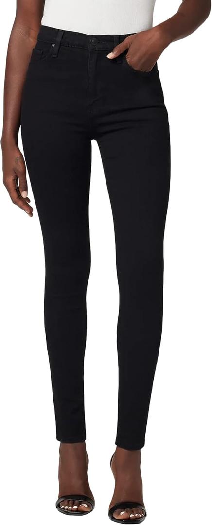 HUDSON Women's Barbara High Rise Super Skinny Jean (26, Black)