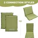 MYDAYS Inflatable Seat Cushion, Portable Stadium Seat Pad, Lightweight Chair Pad for Outdoor, Airplane, Travel, Stadium, Camping & Car (2 Piece without Back Rest)