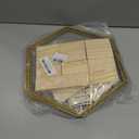 24 Pcs Baptism Centerpiece Decoration for Tables First Communion 12 Standing Wood Crosses for Craft 12 Hexagonal Metal Floral Hoop Centerpiece with Stand for Party Wedding Home Decor