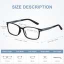 EASY READ 2 Pairs TR90 Bifocal Reading Glasses for Men,Rectangular Sport Blue Light Blocking Readers with Spring Hinge