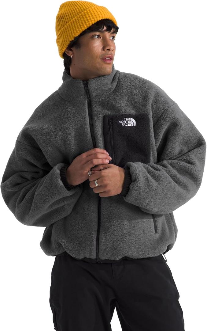 THE NORTH FACE Men's Yumiori Reversible Jacket | Water & Wind Resistant, Internal Cinch Cord, Elastic Cuffs & Zip Pockets (Medium, Tnf Black/Smoked Pearl)
