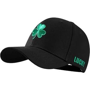 Shamrock Baseball Cap for Men & Women, Lucky Hat, Adjustable Fit, for Irish Clover Accessories, St Patricks Day Hat
