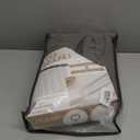 Pleated Chocolate Tart Natural Linen Curtains 96 Inches Long for Sliding Glass Doors, Memory Trained Semi Sheer Drapes Light Filtering Privacy 8FT Length Rustic Windows Curtain 2 Panels Set Back Tab