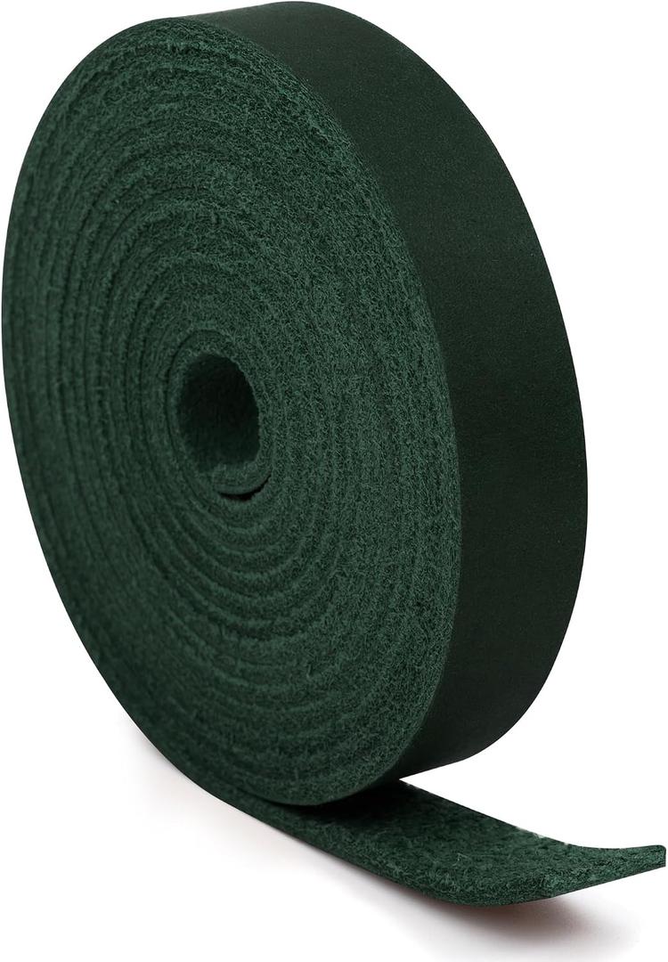 ABIDISO Leather Strap, 2mm Full Grain Crazy Horse Leather 1/2"x72.5", Green