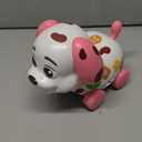 Musical Puppy Toys for 1 Year Old Girl Gifts, 1st Birthday Gril Gift, Bilingual Baby Toy 6-12-18 Months, Learning Toy for 1 Year Old Boy Present with Sound Light (Pink)