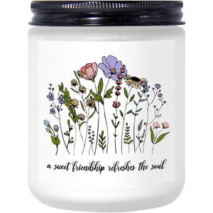 Christian Friend Gifts for Women, Religious Friendship Gifts for Women Friends, Best Friends Candle, Inspirational Best Friend Birthday Gift for Christians, 7oz Lavender Scented Soy Wax Candles