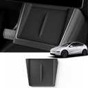 LUCKEASY for 2026 2025 Tesla Model Y Juniper New Center Console Wireless Charging Pad Non-Slip Silicone Mat Wireless Charger Mat for Model Y Accessories Black
