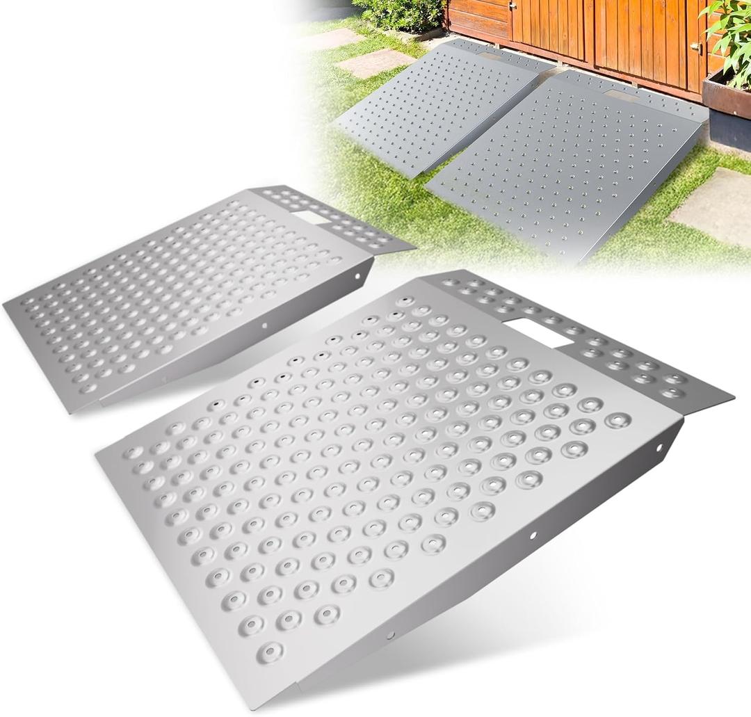 WHALEMOTOR Shed Ramp 2PC, Loading Ramp for Riding Mower, 29" L x48 W, 1500 lbs Capacity, Shed Storage Ramps for Sheds, Garages, Barns, ATV, Lawnmower, Golf Cart, Sturdy Anti-Slip Ramps