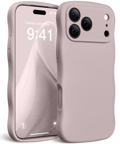 SuydanBox Magnetic for iPhone 17 Pro Case, [Full Camera Protection][Compatible with MagSafe] Cute Wave Frame Silicone Shockproof Protective Phone Case for iPhone 17 Pro 6.3", Hazel