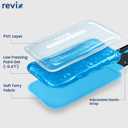 REVIX Ice Packs for Injuries Reusable, 2 Packs Hot & Cold Gel Ice Packs with PVC Cooling Design & Adjustable Strap, Flexible Therapy on Joints, Muscles, Shoulder, Back and Knee (10" x 5" Blue)
