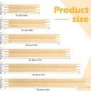 Hotop 6 Set Stretcher Bars for Needlework 6 Size Wooden Canvas Stretcher Bars for Needlepoint Embroidery Stitch Frame Set Bundle with Crafts