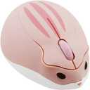 2.4GHz Wireless Mouse Cute Hamster Shape Less Noice Portable Mobile Optical 1200DPI USB Mice Cordless Mouse for PC Laptop Computer Notebook MacBook Kids Girl Men Women Adults Gift (Pink)