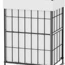 Laundry Hamper with Wheels, 90L Laundry Basket with Handle, Laundry Sorter with Removable Liner Bag (90L-1 Section, White)