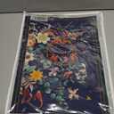 Dish Drying Mat Absorbent Floral Coffee Mat Rubber Backed Soft Silicone Bird Kitchen Dish Draining Mat for Kitchen Bathroom Coffee Bar (Navy Blue, 12 x 16 Inches)