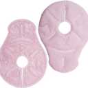 2 x The Breastfeeding Essentials for Nursing Mothers,Soothing Breast Gel Pads,Hot or Cold Gel Packs for Breastfeeding & Pumping, 2 Breast Ice Packs for Breast Augmentation Post Surgery Pain Relief (Pink)