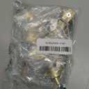 QCAA Solid Brass Dutch Door Bolt, 6", Polished Brass, 2 Pack, Made in Taiwan