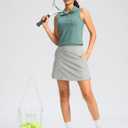 Viodia Golf Skirts for Women with Shorts High Waisted Tennis Skorts with 4 Pockets Lightweight Athletic Skort (Gray, S)