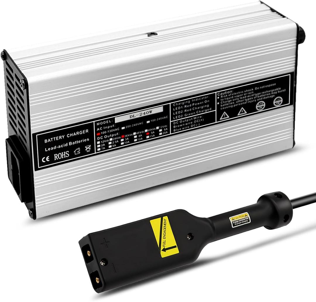 Nakkaa 36V 5A with D Plug Volt Battery Charger Replacement for EZGO Txt Medalist Golf Cart