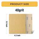 S SATC 1/4 Sheet Sandpaper 100PCS 40 Grit Aluminum Oxide Hook and Loop Sandpaper 5.5" x 4.5" for Palm Sander Wood Metal Plastic